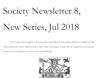 Newsletter No.8 FAIRY INVESTIGATION SoCIETY Jul 2018, Instant Download, AUTHENTiC FIS