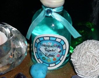 TURQUOISE Truth - Grounding - Serenity - Wholeness -  POTION Crystal GLAMOUR Magic NaTURAL Moon Water, Pagan, Wicca, Fairy, Hedgecraft