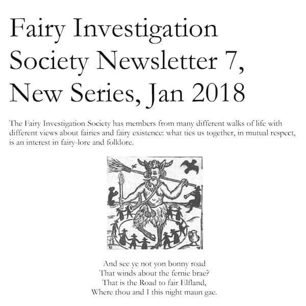 Newsletter No.7 FAIRY INVESTIGATION SoCIETY Jan 2018, Instant Download, AUTHENTiC FIS