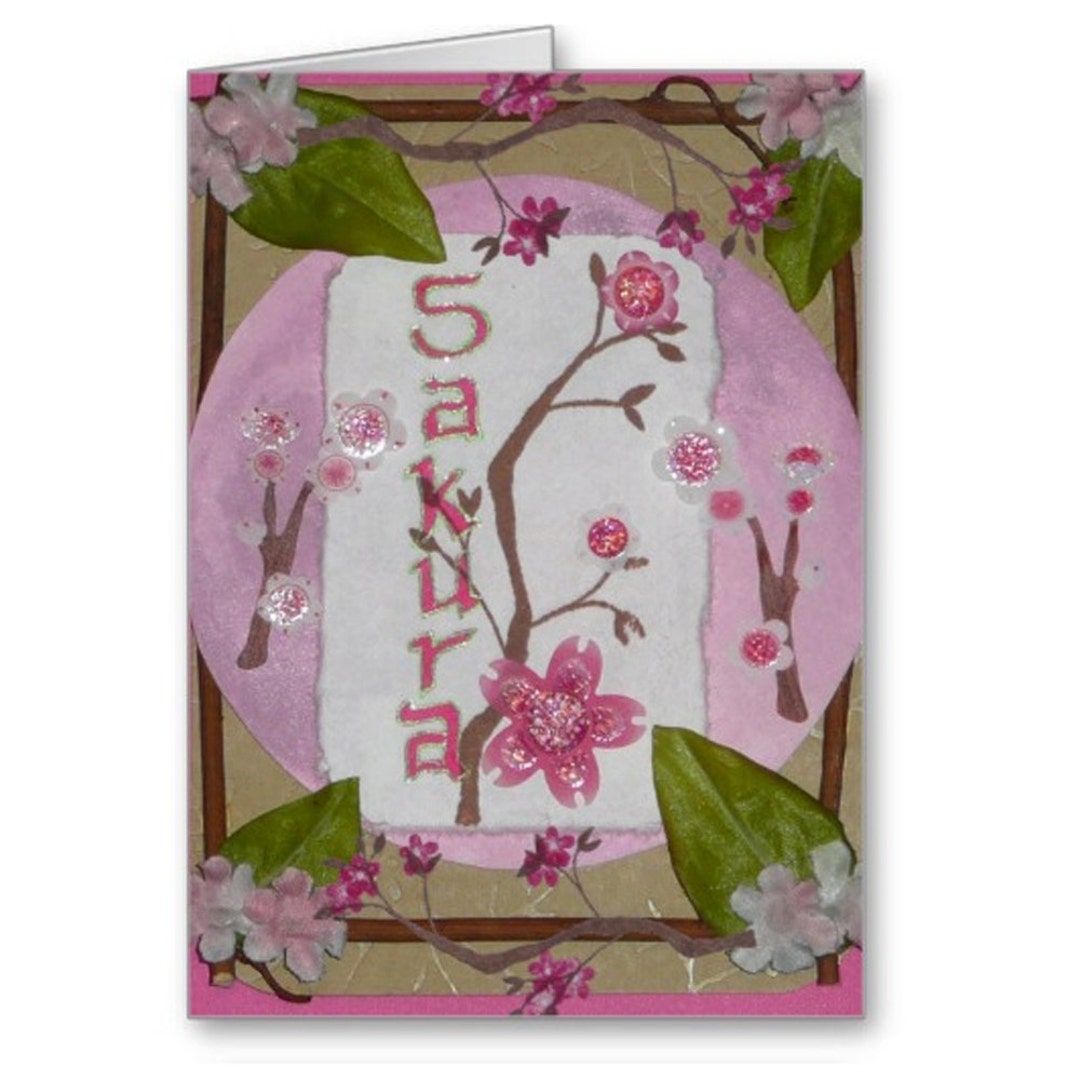 GREETING Card SAKURA Cherry Blossom Moon March Note Card 12 FAIRY Moons ...