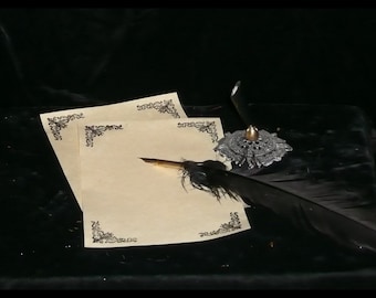 AIR SPELL Magiczny pergamin, Element, ZŁOTO, Pogański, Wróżka, Wicca, Tłoczony, Ręcznie robiony