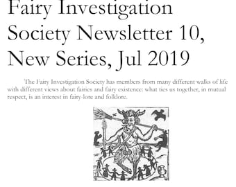 Newsletter No.10 FAIRY INVESTIGATION SoCIETY Jul 2019, Instant Download, AUTHENTiC FIS