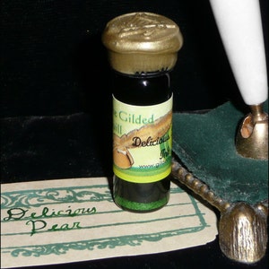 INK Green Scented DELICIOUS Pear MAGIC, Spells, Wicca, Fairy for Quill Pens image 1
