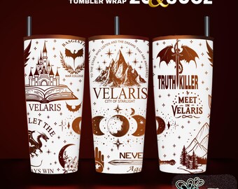 Velaris City Tumbler Wrap: Laser Engraved Design SVG (20 & 30 oz)