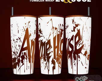 Anime House Tumbler Laser Design: Full Wrap SVG File (20 & 30 Oz)