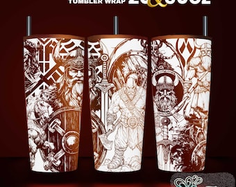 Viking Tumbler Laser File SVG: Full Wrap Design (20 & 30 Oz Tumbler)