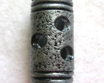 Dread Bead  Antique Silver Faux Metal  You Choose Hole Size