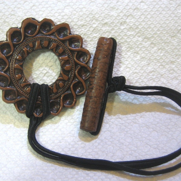 Dreadlocks Hair tie or Ponytail Holder for Dreads or Thick Hair or Sisterlocks Brown Medallion