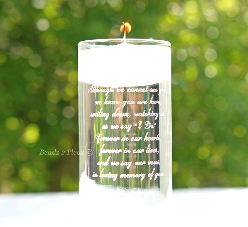Engraved Memorial Vase Personalized Sympathy Candle Vase Etsy