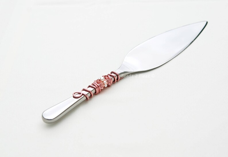 Rose Gold Cake Cutter Wedding Cake Knife Cake Server Etsy