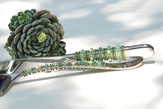 succulent wedding cake knife