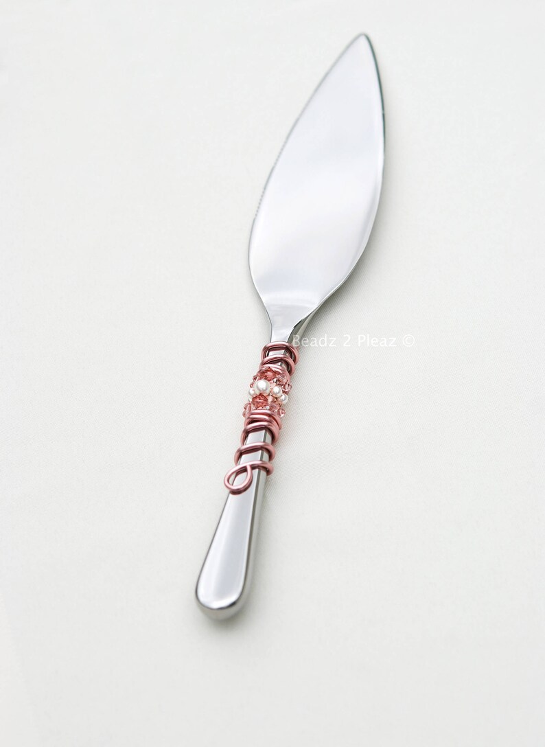 Rose Gold Cake Cutter Wedding Cake Knife Cake Server Etsy