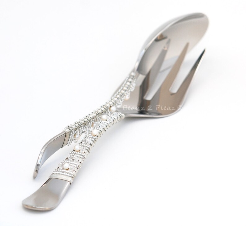 Salad Server Set Elegant Salad Tongs Fork and Spoon Set Etsy