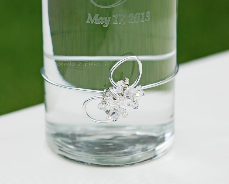 Engraved Glass Unity Candle Holder And Swarovski Crystal Etsy
