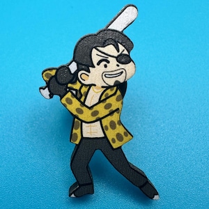 Broche de madeira Goro Majima