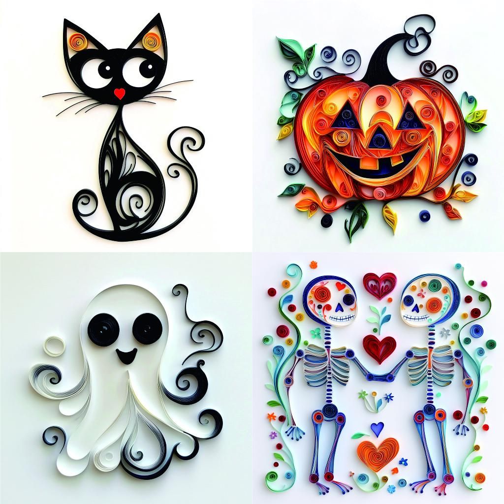 Halloween Clipart Paper Quilling Art Style 28 Images Instant Download ...