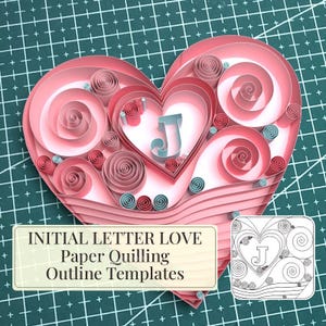 Initial Letter Paper Quilling Template: A-Z Alphabet Outline (PDF Pattern)