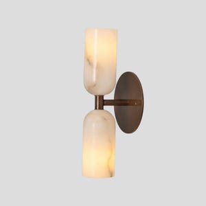 Mid century sputnik style alabaster wall light