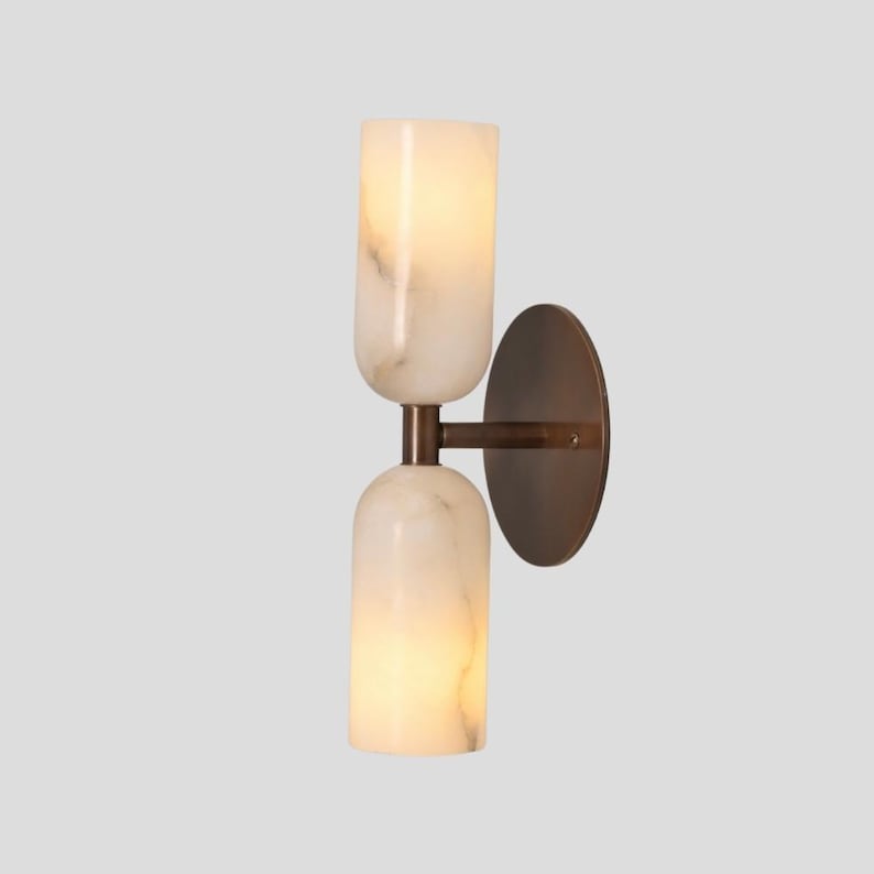 Mid century sputnik style alabaster wall light