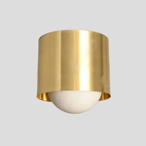 Ceiling Spot Light Modern Wall Flush Mount Light Brass Handmade Glass Globe Mid Century Lamp Wall Sconce