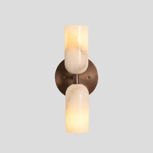 Mid century sputnik style alabaster wall light