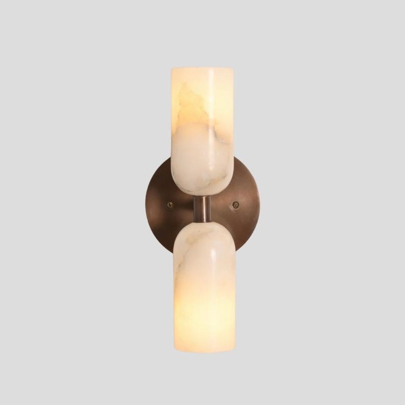 Mid century sputnik style alabaster wall light