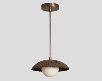 Handmade Brass Sputnik Pendant Light: Italian Modern Semi Flush Mount