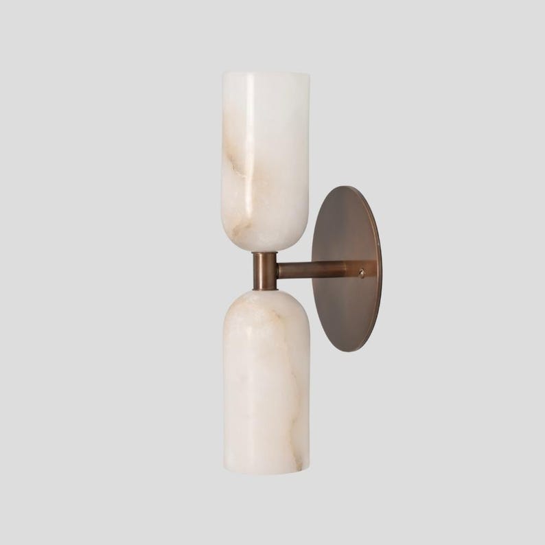 Mid century sputnik style alabaster wall light