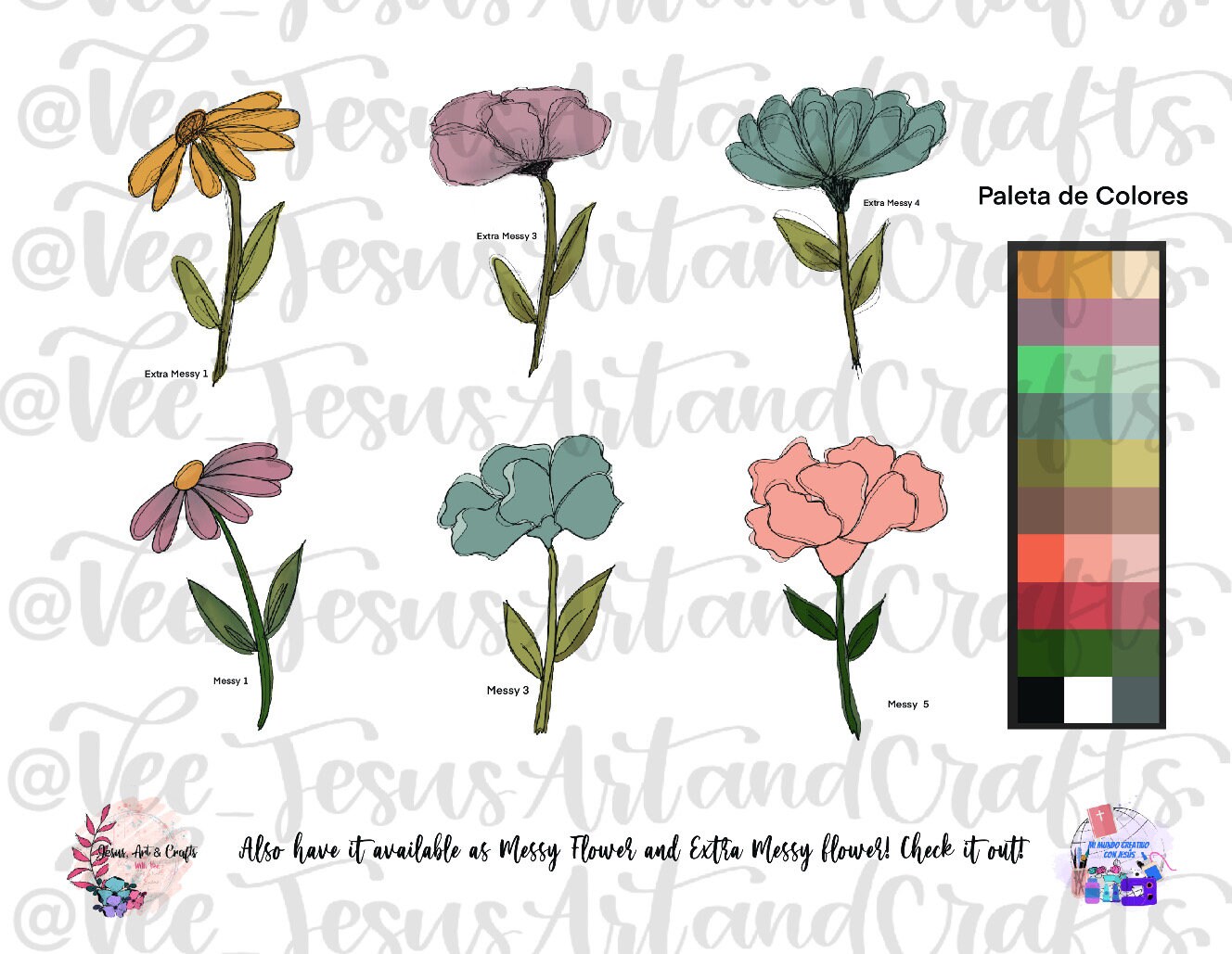 IPad Collection - Procreate Brush - Flower Stamp Set - Digital Download ...