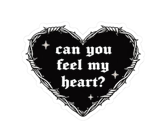 Can You Feel My Heart? Barbed wire heart sticker