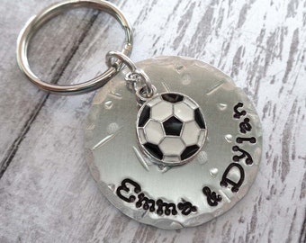 Soccer Keychain - Personalized Dad Father's Day Gift - Sport Keychain Football Soccer Mom - Soccer Team - Soccer Fan Gift