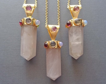 Rose Quartz Jewelry / Valentines Day Gift / Pink Love Stone / Gift of Love & Friendship / Chakra Point Rose Quartz