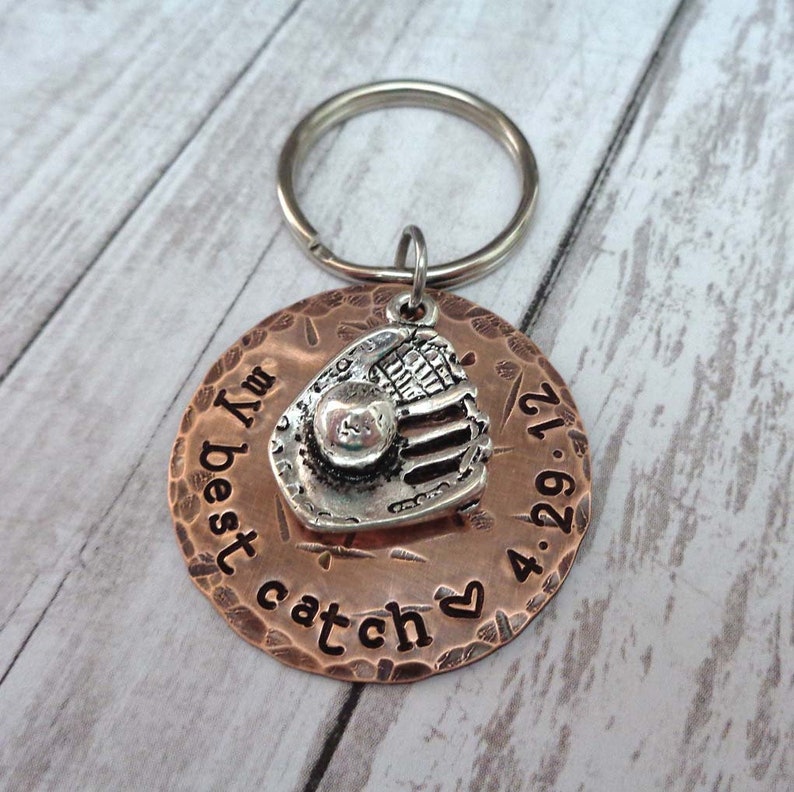 My Best Catch Baseball Keychain Valentines Gift Gift for Etsy