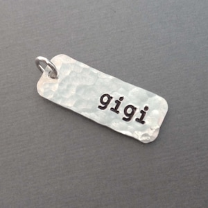 Add on Name Bar - Sterling Silver Bar - Personalized Name Date Numbers
