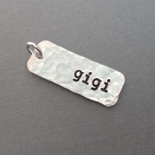 Add on Name Bar - Sterling Silver Bar - Personalized Name Date Numbers