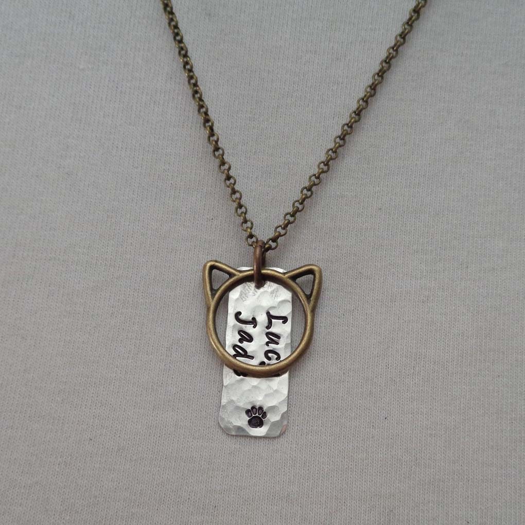 Cat Mom Necklace Custom Cat Name Cat Mom Gift Personalized Pet