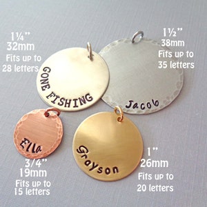 Add-on Disc Copper Aluminum Nickel Brass Disc Personalized Disc Hand-stamped Disc image 2