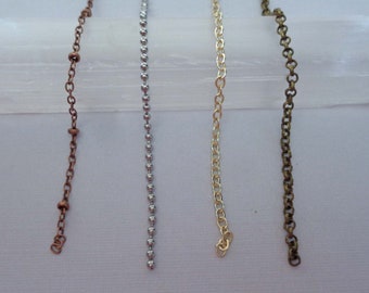 Add-on Chain / Copper Rolo / Gold Beaded / Sterling Silver Cable / Stainless Steel Ball / Finished Chain