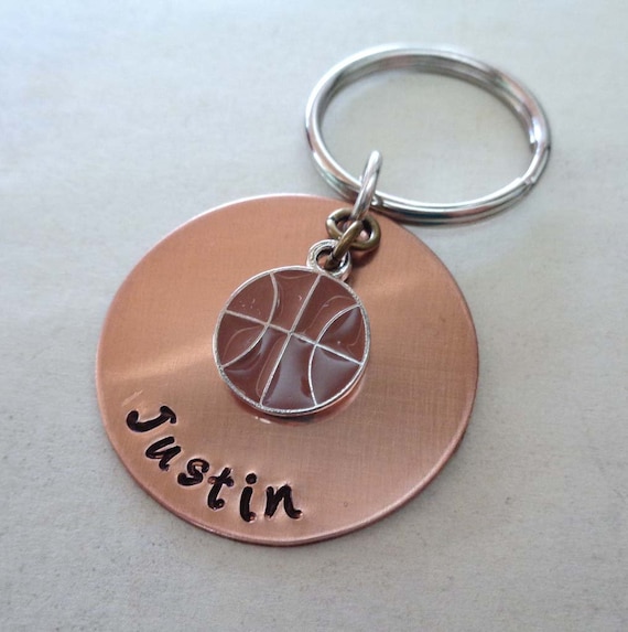 Basketball  Keychain - Custom Names - Father's Day Gift - Sport Keychain - Basketball Fan Gift - Gift for Dad - Custom Basketball Team