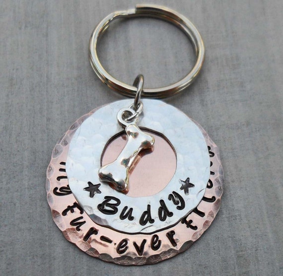 Pet Lover Keychain - My Fur-ever Friend - Personalized Dog Cat Name- Furry Friend - Animal Lover Gift