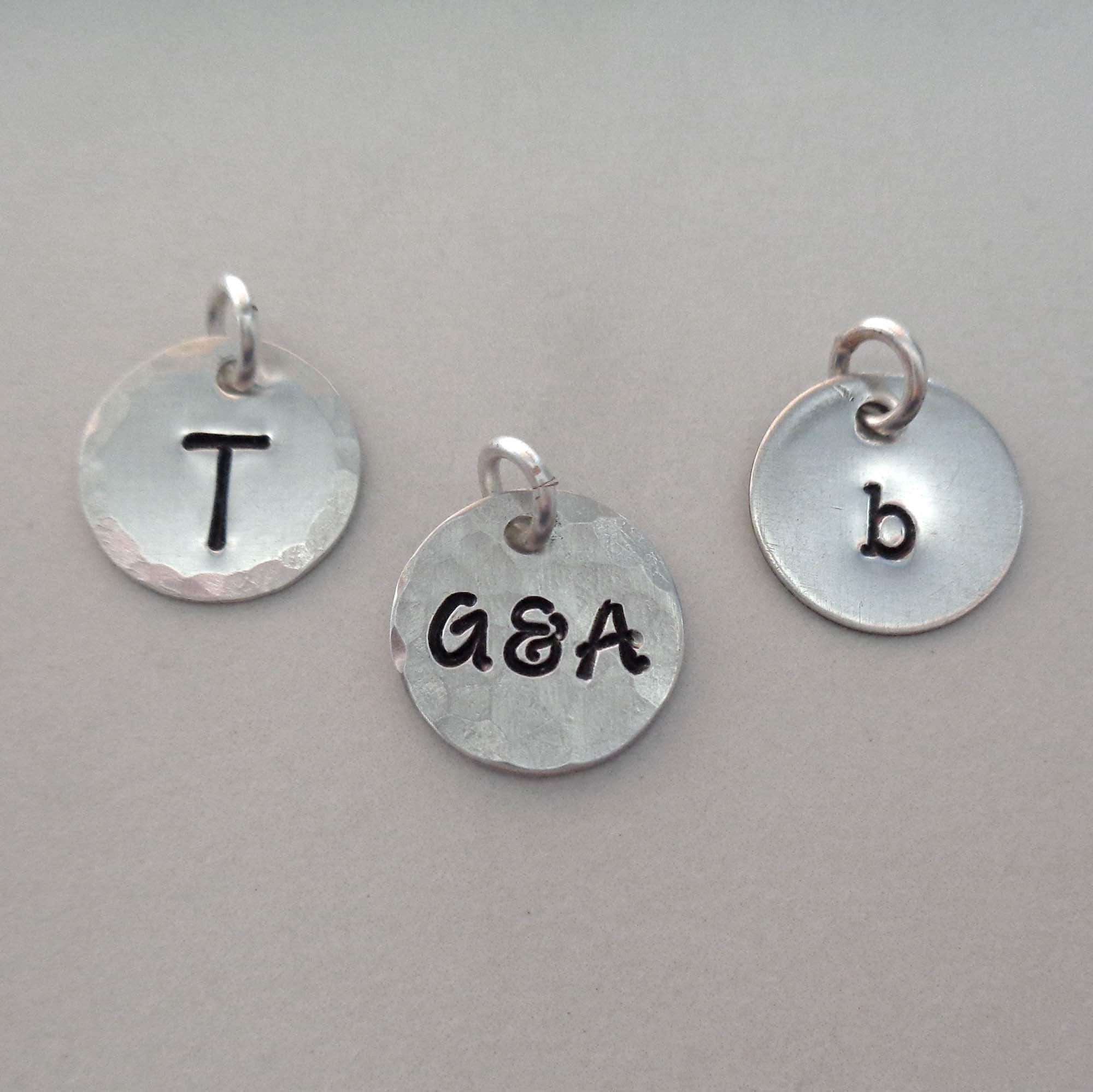 Fine Silver Monogram Charm – Pretty Personal Gifts