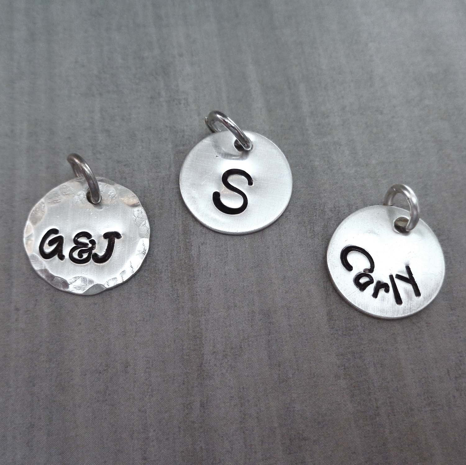 Additional Medium Hand-Stamped Initial Charm