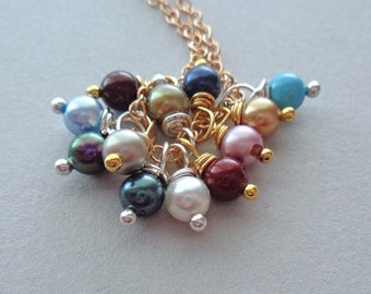 Add-on Pearl- Pearl Birthstone- Sterling Silver or Gold Fill Wire-wrapped Pearl - Add on Birthstone