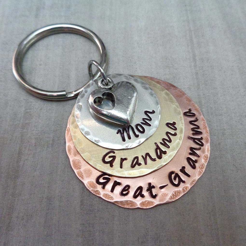 Mom Grandma Great Grandma Keychain Mothers Day Gift Great Grandma