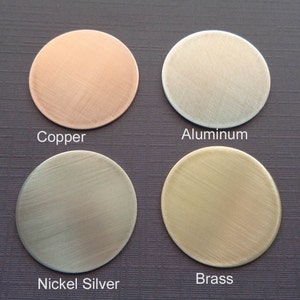 Add-on Disc Copper Aluminum Nickel Brass Disc Personalized Disc Hand-stamped Disc image 3