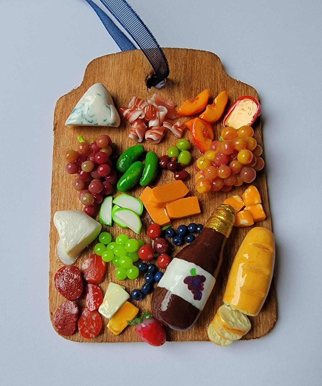 Mega Charcuterie Board Ornament // Hand Sculpted Miniature