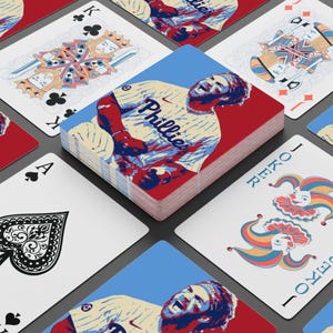 Carte da gioco dei Phillies di Bryce Harper - Regalo di baseball di Philadelphia per i tifosi - Carte da poker collezionabili ispirate alla MLB