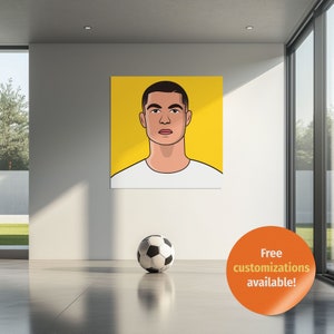 Cristiano Ronaldo Football Poster | Digital Download | PDF Art Print in A3, A4 & 20x20cm