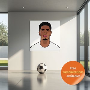 Jude Bellingham Football Poster | Digital Download | PDF Art Print in A3, A4 & 20x20cm