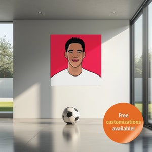 Jamal Musiala Football Poster | Digital Download | PDF Art Print in A3, A4 & 20x20cm